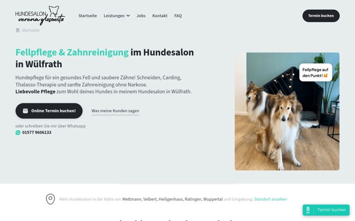 Skjámynd af hundesalonverenaglosowitz.de