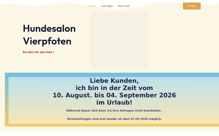 Screenshot of hundesalonvierpfoten.de