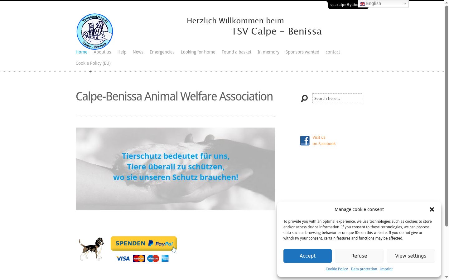 Screenshot of the consent banner shown before any interaction