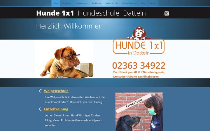 Screenshot of hundeschule-backes.de