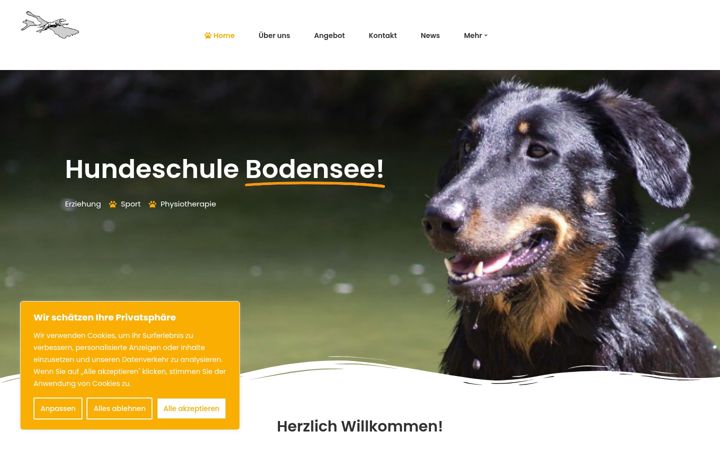 Screenshot of hundeschule-bodensee.ch