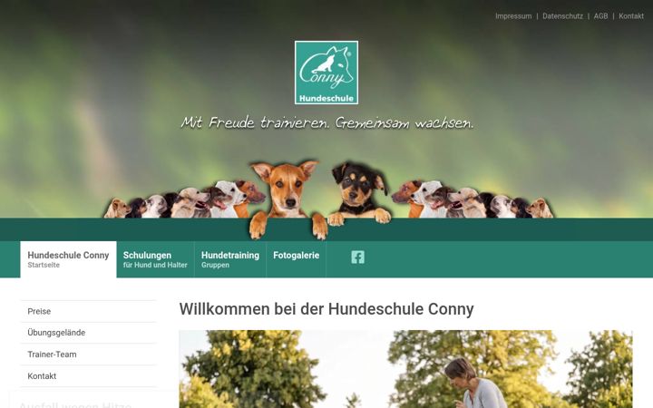 Skjámynd af hundeschule-conny.de