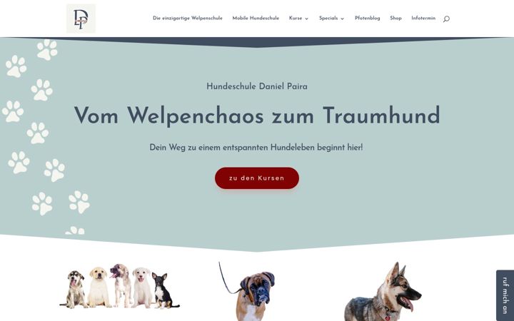 Screenshot of hundeschule-daniel-paira.de