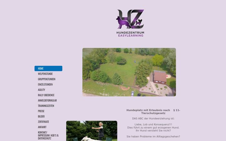 Screenshot of hundeschule-easylearning.de