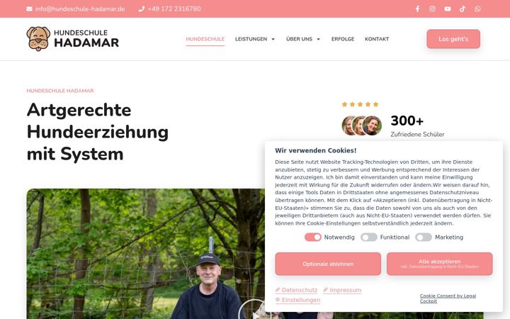 Captura de pantalla de hundeschule-hadamar.de
