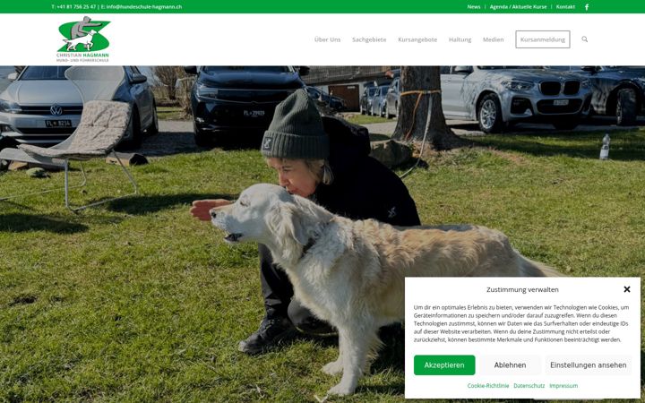 Screenshot of hundeschule-hagmann.ch
