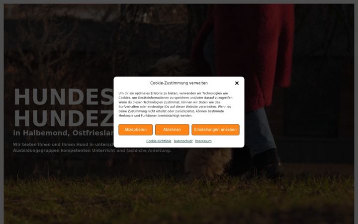 Captura de pantalla de hundeschule-hundezeit.de