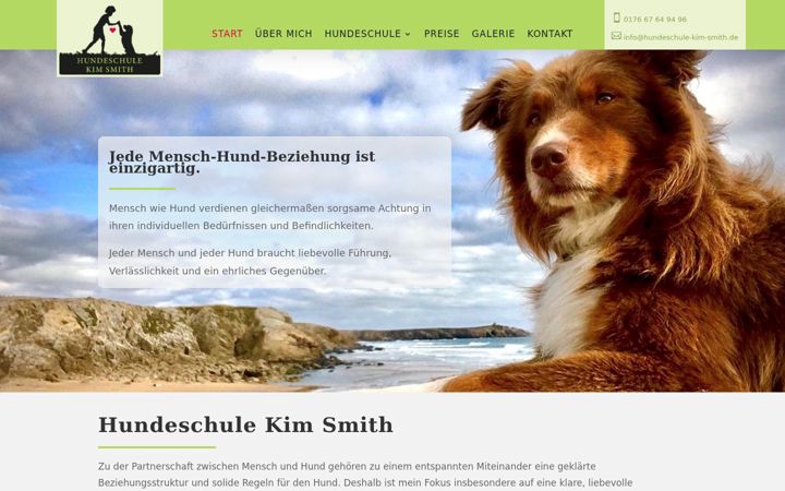 Captura de pantalla de hundeschule-kim-smith.de