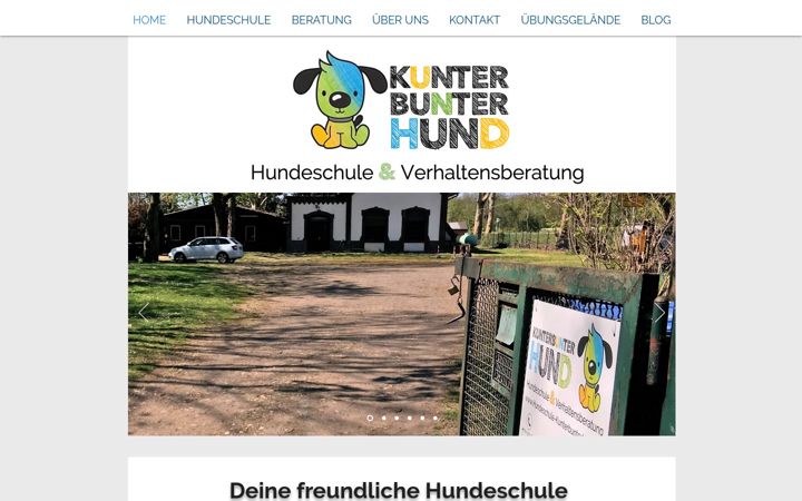 Screenshot of hundeschule-kunterbunterhund.de