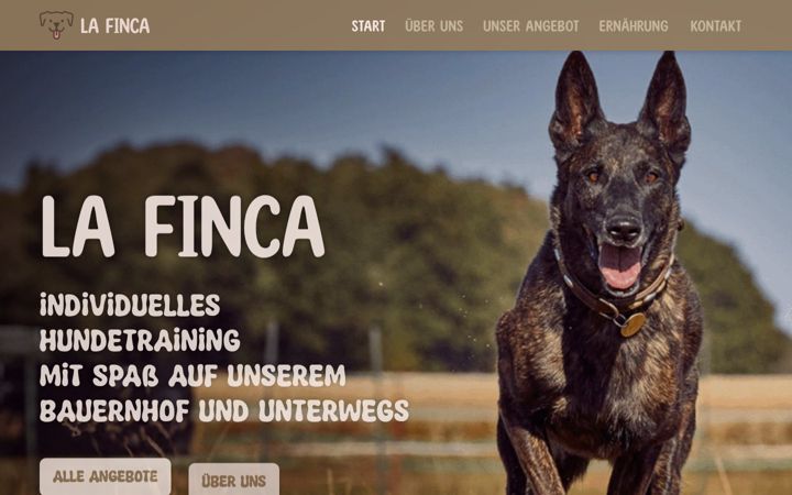Captura de pantalla de hundeschule-lafinca.de