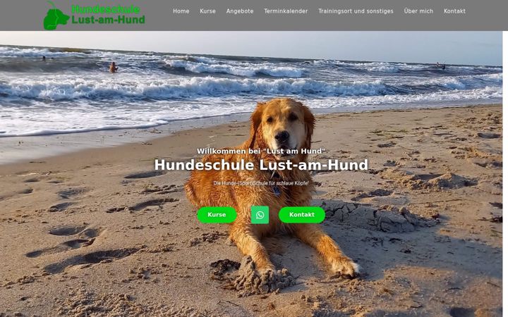 Screenshot of hundeschule-lust-am-hund.de