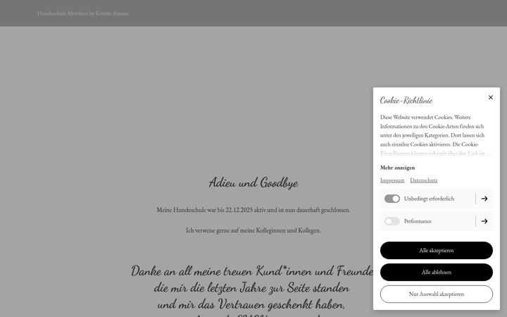 Screenshot of hundeschule-montfort.de
