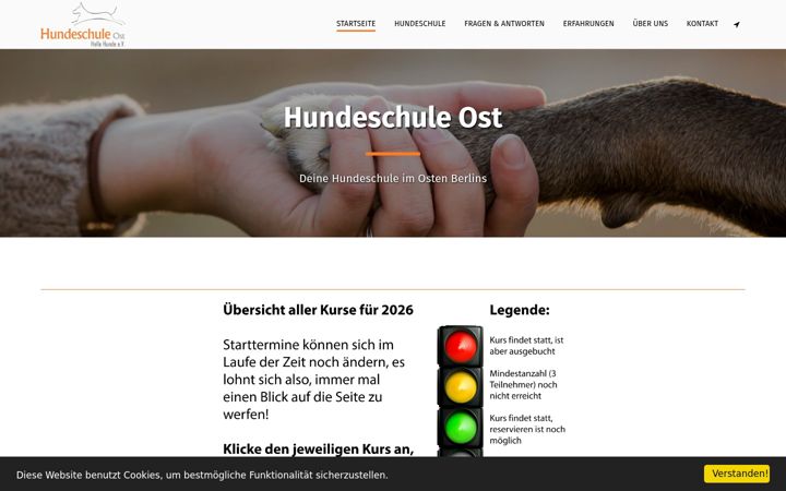 Screenshot of hundeschule-ost.de
