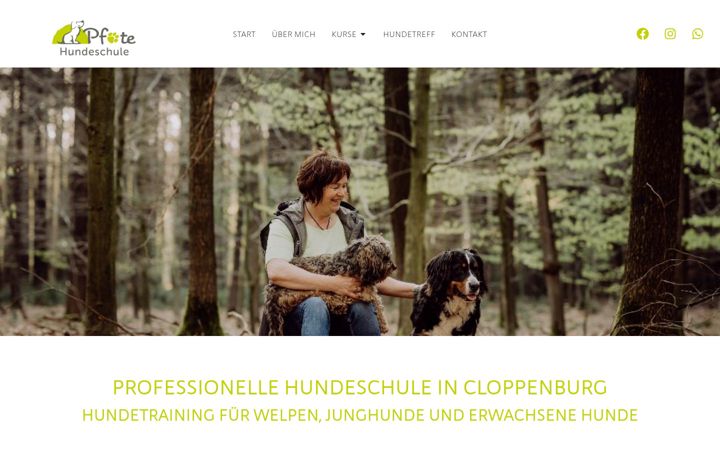 Captura de pantalla de hundeschule-pfote.de
