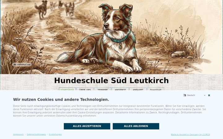 Screenshot of hundeschule-sued.de