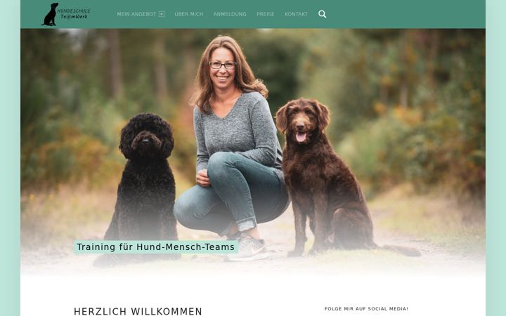 Screenshot of hundeschule-teamwerk.de