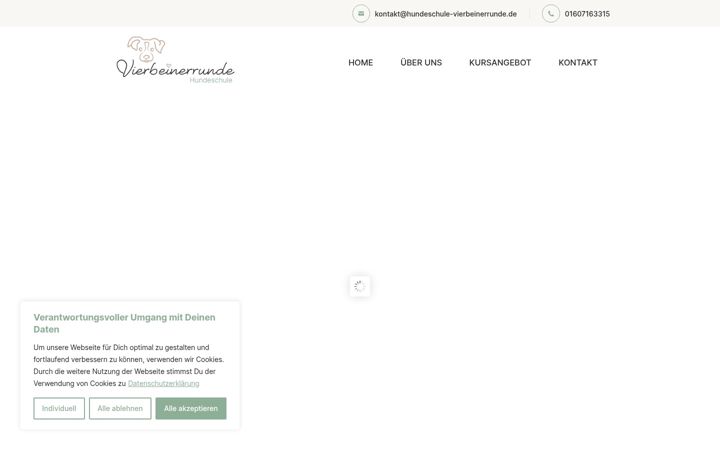 Skjámynd af hundeschule-vierbeinerrunde.de