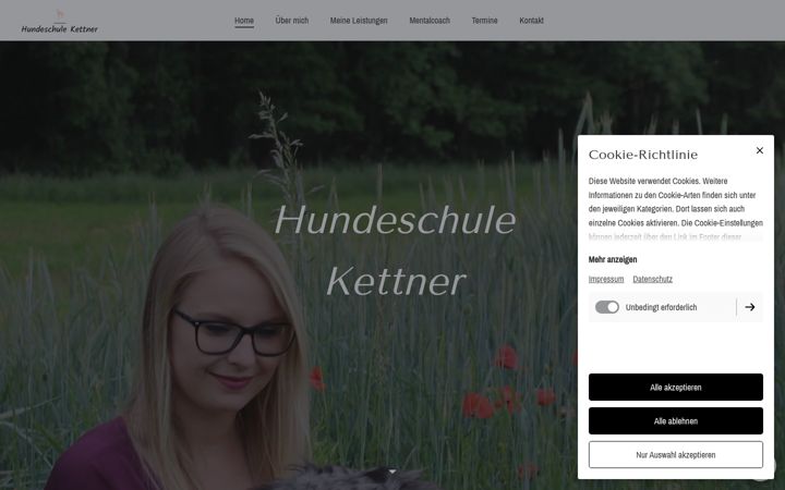 Screenshot of hundeschulekettner.de