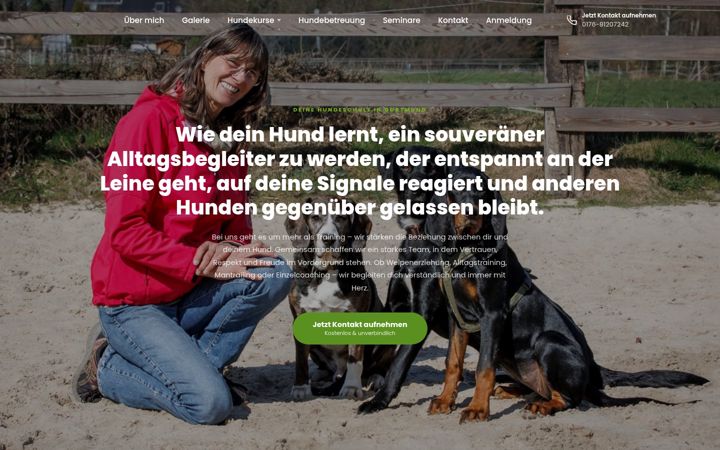 Screenshot of hundeschulen-dortmund.de