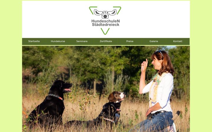 Screenshot of hundeschulen-staedtedreieck.de