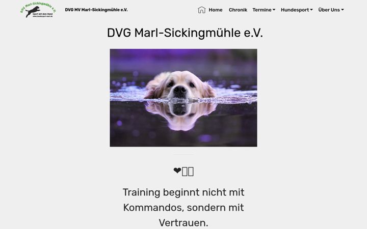 Screenshot of hundesport-marl.de