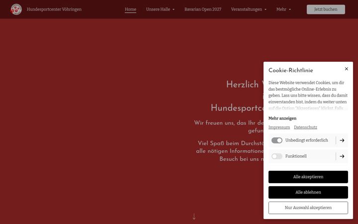 Snímek obrazovky hundesportcenter-voehringen.de
