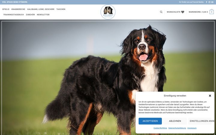 Screenshot of hundesporttrainingstagebuch.de