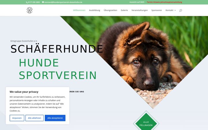 Screenshot of hundesportverein-dutenhofen.de