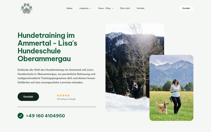 Screenshot of hundetraining-ammertal.de