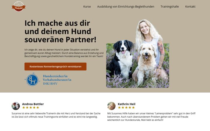 Екранна снимка на hundetraining-handzahm.de