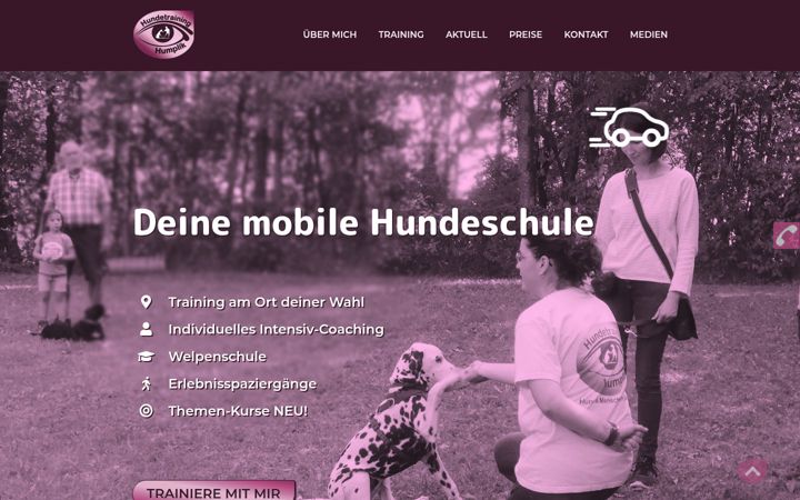 Екранна снимка на hundetraining-humplik.de