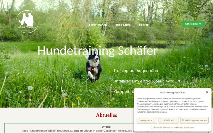 Screenshot of hundetraining-schaefer.de