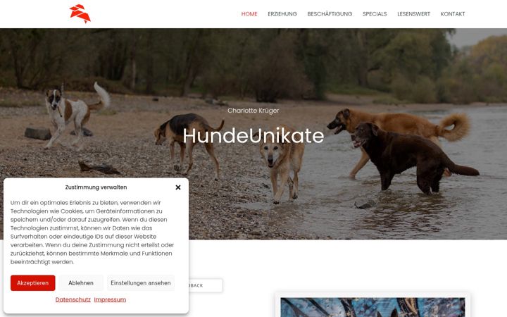 Screenshot of hundeunikate.de