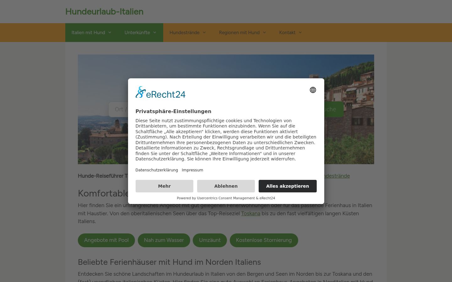 Screenshot tal-banner tal-kunsens muri qabel kwalunkwe interazzjoni