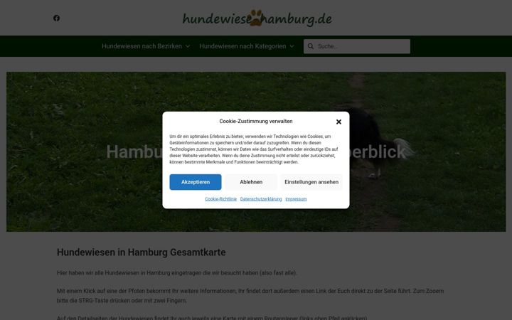 Screenshot of hundewiese-hamburg.de