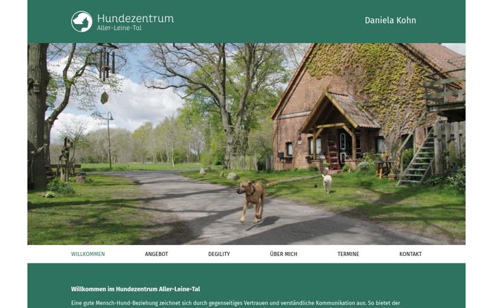 Screenshot of hundezentrum-aller-leine-tal.de