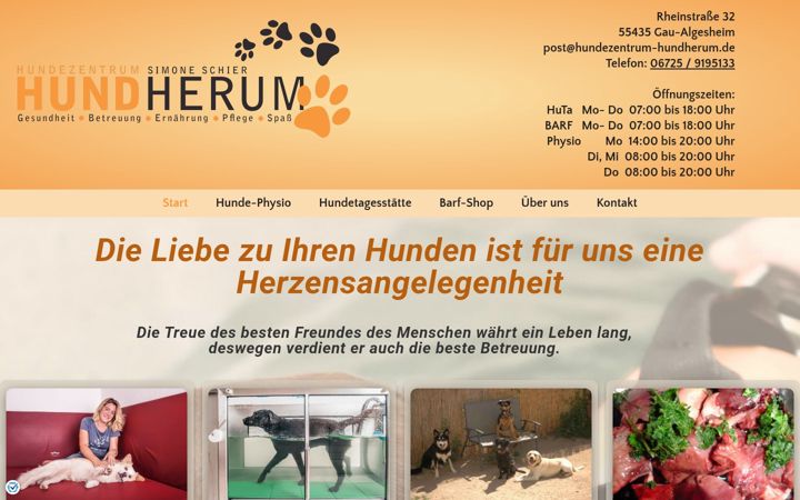 Screenshot of hundezentrumhundherum.de