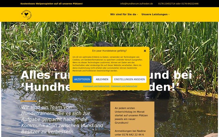 Ekrano kopija hundherum-zufrieden.de