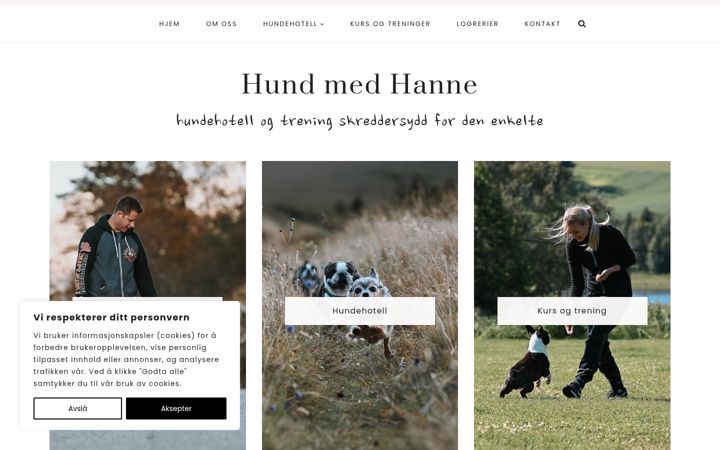 Screenshot of hundmedhanne.no