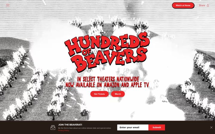 Screenshot of hundredsofbeavers.com