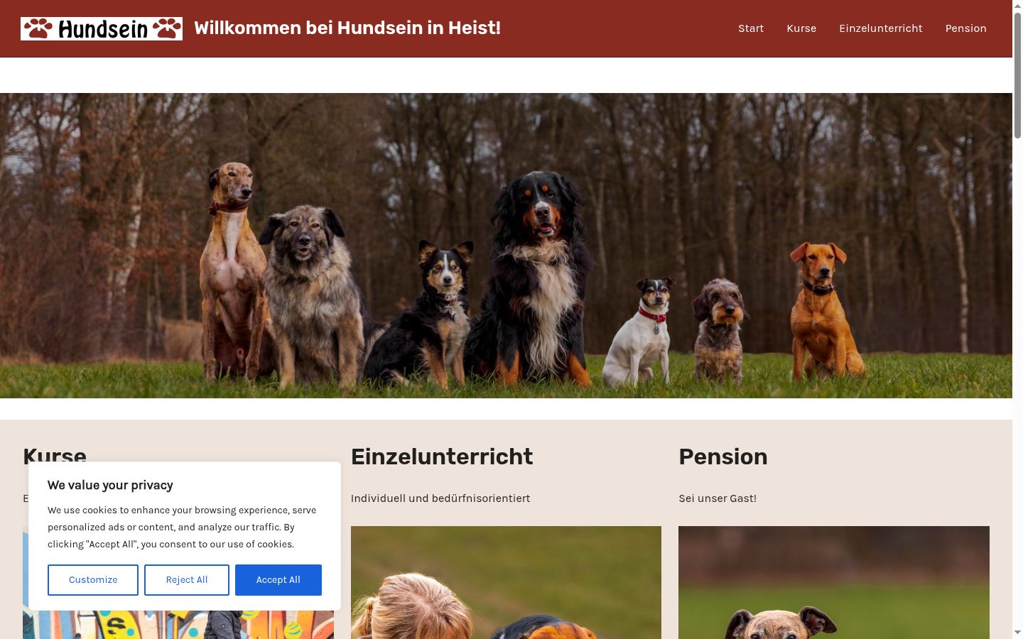 Screenshot van de toestemmingsbanner zoals getoond vóór enige interactie