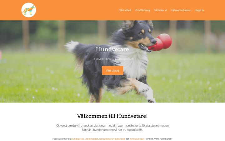 Screenshot of hundvetare.se