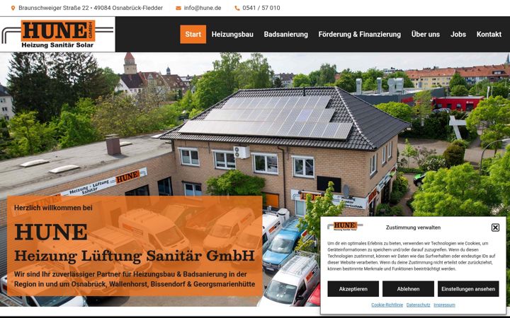 Screenshot of hune.de