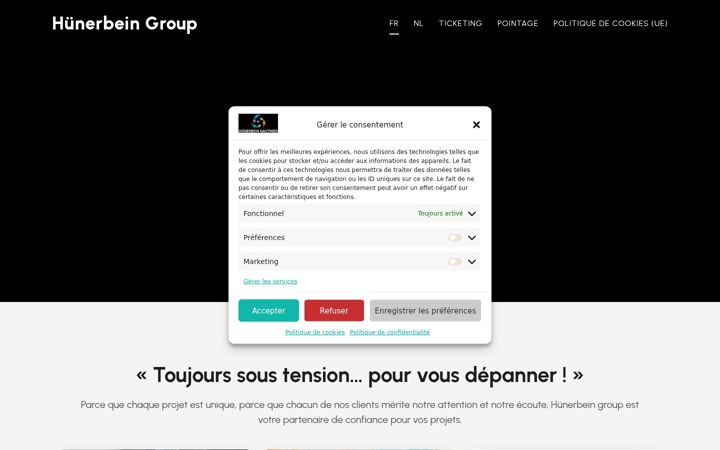 Screenshot of hunerbein.com