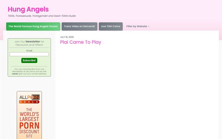 Screenshot of hungangels.com
