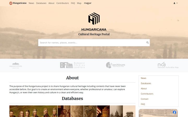 Screenshot of hungaricana.hu
