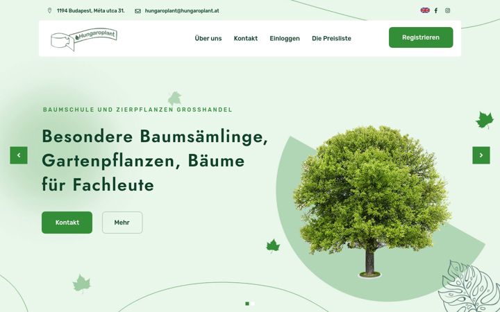 Screenshot of hungaroplant.at