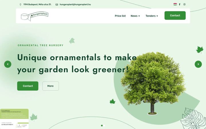 Screenshot of hungaroplant.com