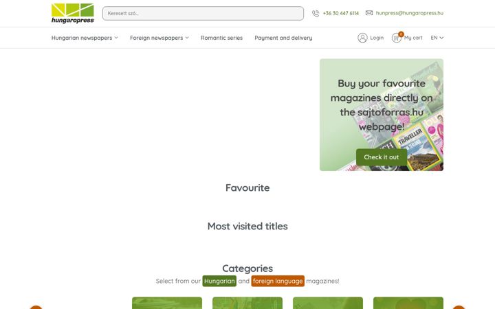 Screenshot van hungaropress.hu