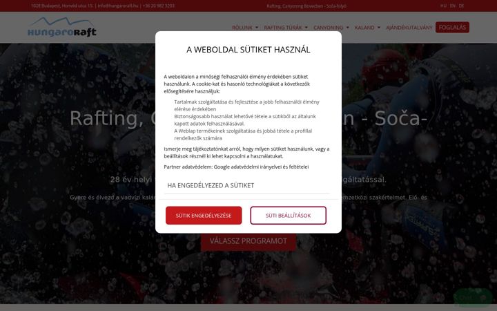 Screenshot of hungaroraft.hu